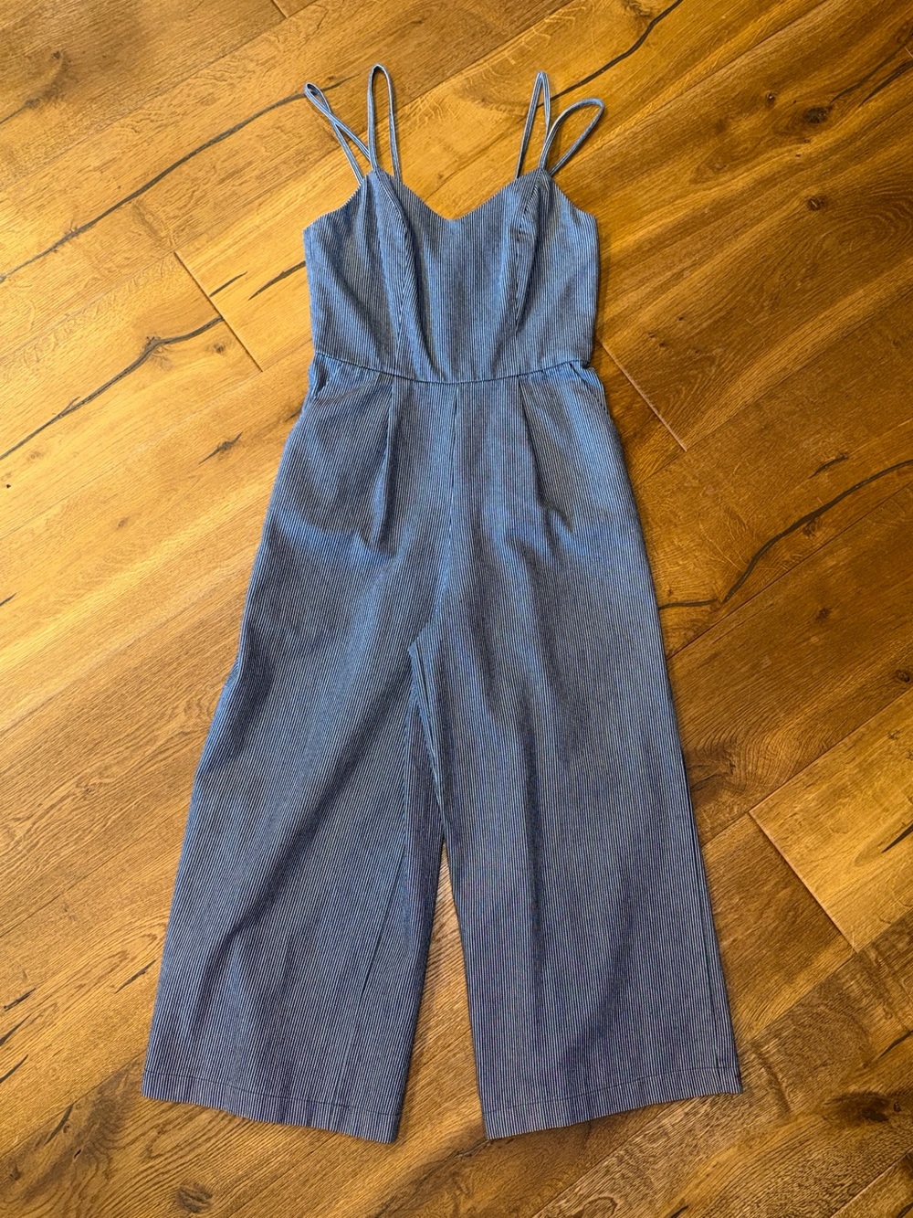 EBBY and I Blue Striped Wide-Leg Jumpsuit, Australian Designed XS